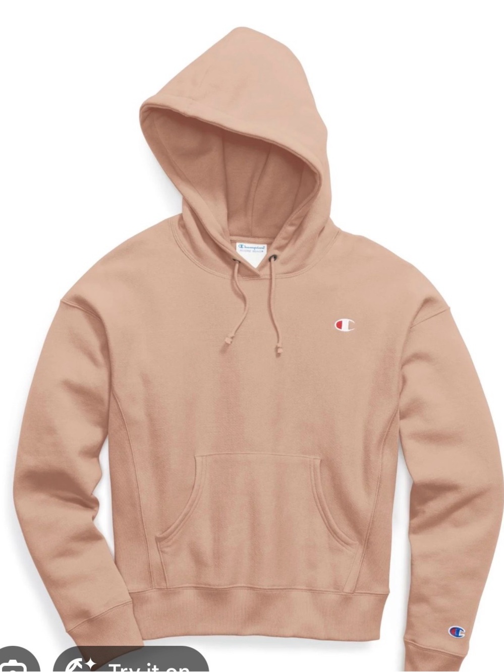 Champion Men's Hooded Pullover Sweatshirt - Blush Pink